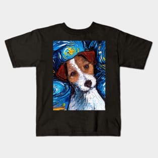 Jack Russell Night (Portrait) Kids T-Shirt